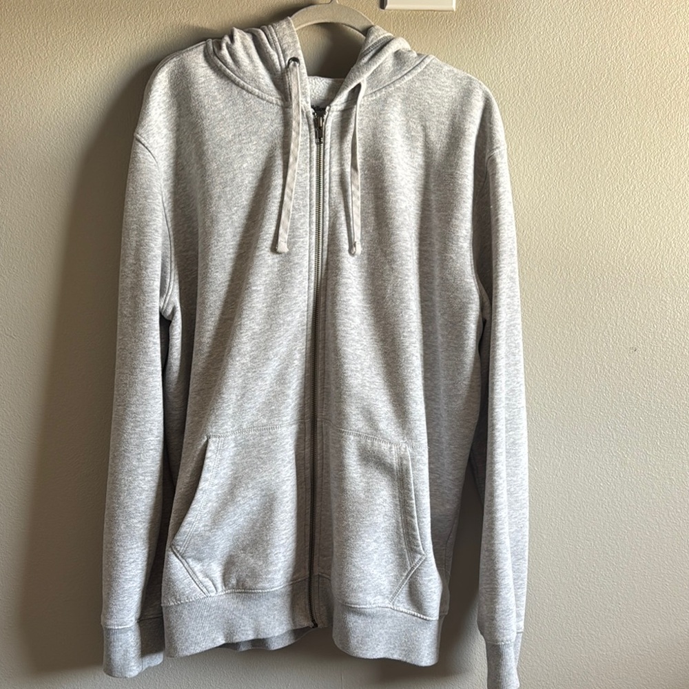Gray Zip-Up Hoodie